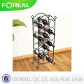 Metal Wire Black Finish Floor Standing Wine Rack Holder